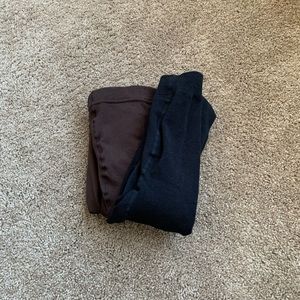 Brown and Black Tights L/XL